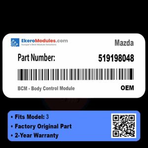 519198048 BCM - Body Control Module | Mazda 3 | Genuine OEM Part