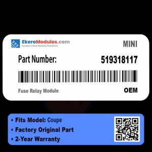 519318117 Fuse Relay Module | MINI Coupe | Genuine OEM Part