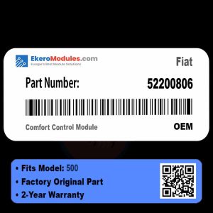 52200806 Comfort Control Module | Fiat 500 | Genuine OEM Part