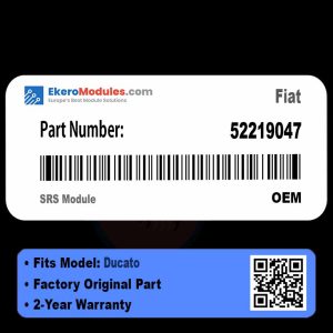 52219047 SRS Module | Fiat Ducato | Genuine OEM Part