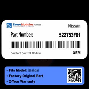 522753F01 Comfort Control Module | Nissan Qashqai | Genuine OEM Part