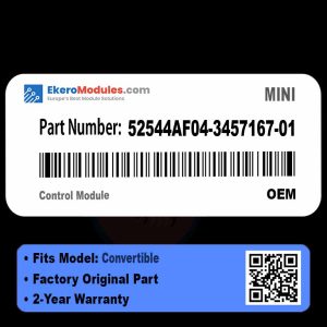 52544AF04-3457167-01 Control Module | MINI Convertible | Genuine OEM Part