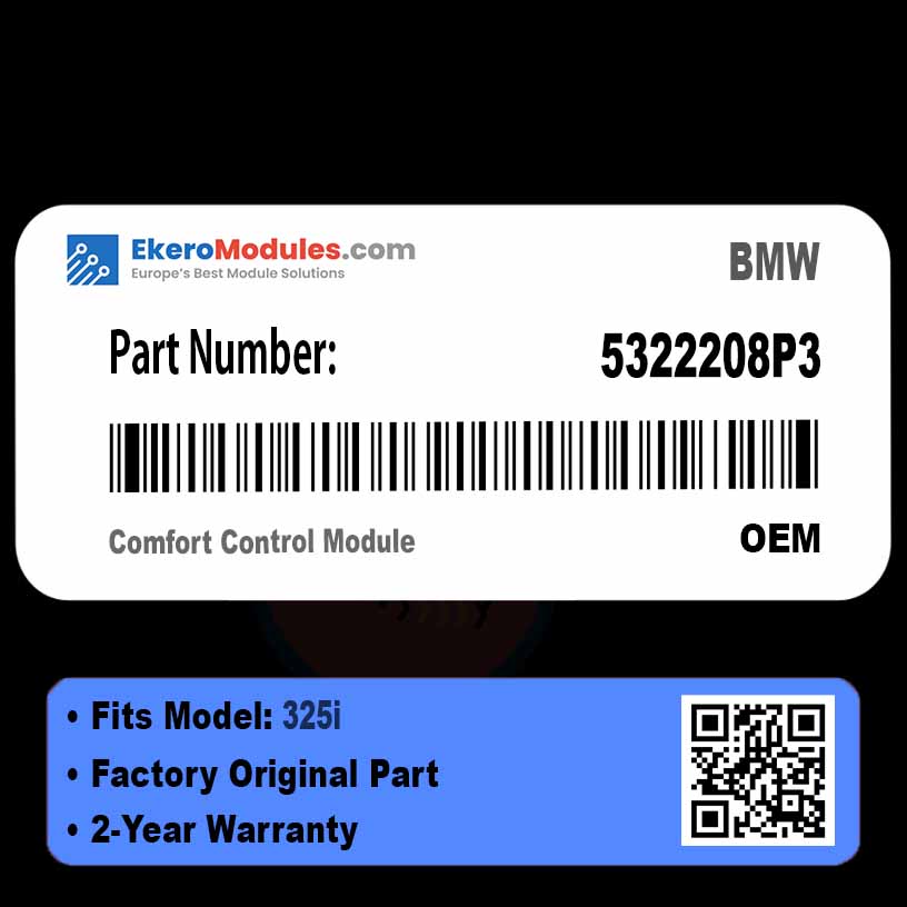 5322208P3 Comfort Control Module | BMW 325i | Genuine OEM Part