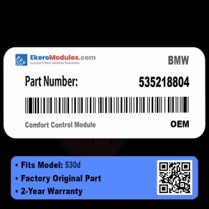 535218804 Comfort Control Module | BMW 530d | Genuine OEM Part