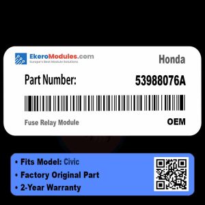 53988076A Fuse Relay Module | Honda Civic | Genuine OEM Part