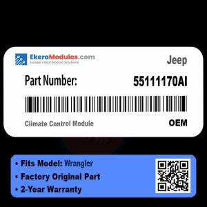55111170AI Climate Control Module | Jeep Wrangler | Genuine OEM Part