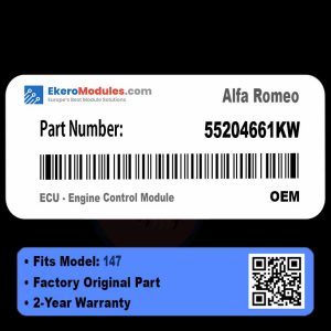 55204661KW ECU - Engine Control Module | Alfa Romeo 147 | Genuine OEM Part