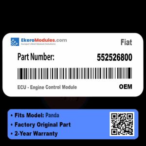 552526800 ECU - Engine Control Module | Fiat Panda | Genuine OEM Part