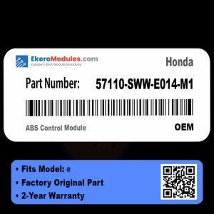 57110-SWW-E014-M1 ABS Control Module | Honda e | Genuine OEM Part