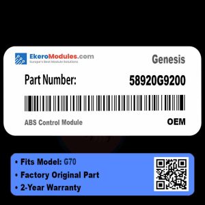 58920G9200 ABS Control Module | Genesis G70 | Genuine OEM Part