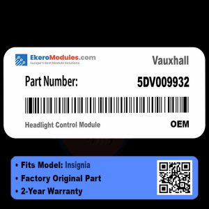 5DV009932 Headlight Control Module | Vauxhall Insignia | Genuine OEM Part