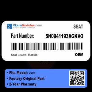 5H0941193AGKVQ Seat Control Module | SEAT Leon | Genuine OEM Part
