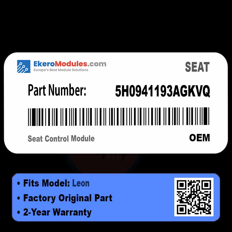 5H0941193AGKVQ Seat Control Module | SEAT Leon | Genuine OEM Part