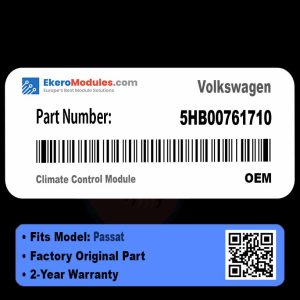 5HB00761710 Climate Control Module | Volkswagen Passat | Genuine OEM Part