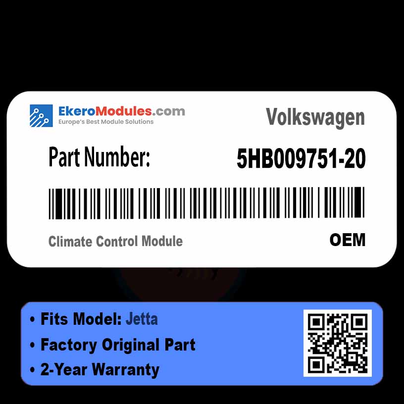 5HB009751-20 Climate Control Module | Volkswagen Jetta | Genuine OEM Part
