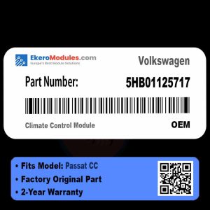 5HB01125717 Climate Control Module | Volkswagen Passat CC | Genuine OEM Part