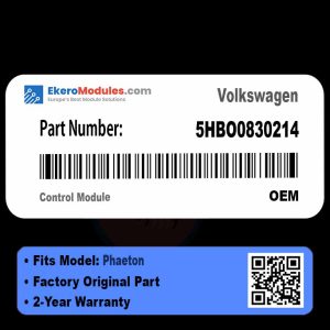 5HBO0830214 Control Module | Volkswagen Phaeton | Genuine OEM Part