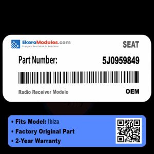 5J0959849 Radio Receiver Module | SEAT Ibiza | Genuine OEM Part