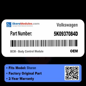 5K0937084D BCM - Body Control Module | Volkswagen Sharan | Genuine OEM Part