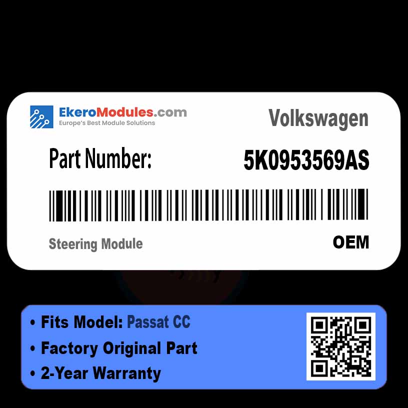 5K0953569AS Steering Module | Volkswagen Passat CC | Genuine OEM Part