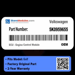 5K0959655 ECU - Engine Control Module | Volkswagen Golf | Genuine OEM Part