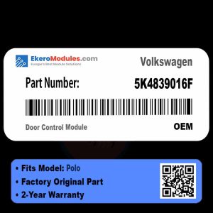 5K4839016F Door Control Module | Volkswagen Polo | Genuine OEM Part