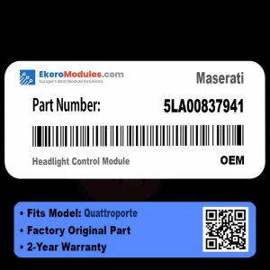 5LA00837941 Headlight Control Module | Maserati Quattroporte | Genuine OEM Part