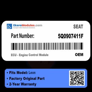 5Q0907411F ECU - Engine Control Module | SEAT Leon | Genuine OEM Part