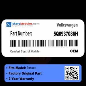 5Q0937086H Comfort Control Module | Volkswagen Passat | Genuine OEM Part