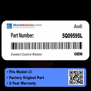 5Q09595L Comfort Control Module | Audi Q3 | Genuine OEM Part