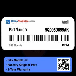 5Q0959655AK SRS Module | Audi RS3 | Genuine OEM Part