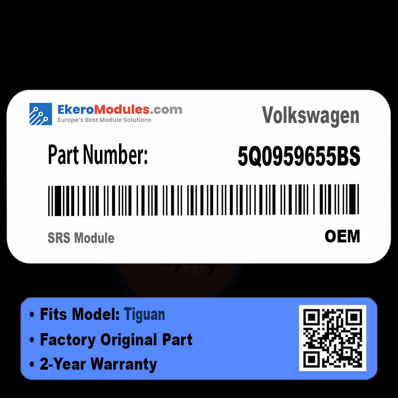 5Q0959655BS SRS Module | Volkswagen Tiguan | Genuine OEM Part