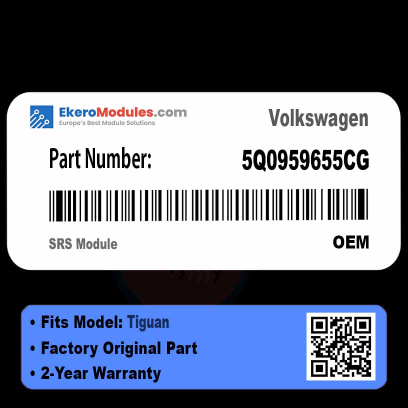 5Q0959655CG SRS Module | Volkswagen Tiguan | Genuine OEM Part
