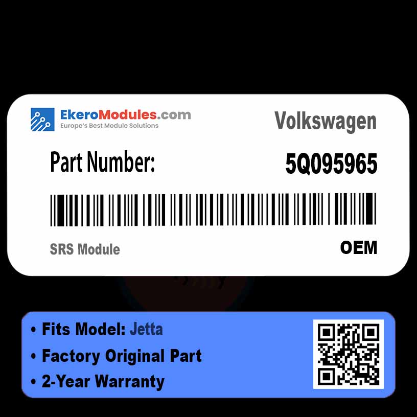 5Q095965 SRS Module | Volkswagen Jetta | Genuine OEM Part