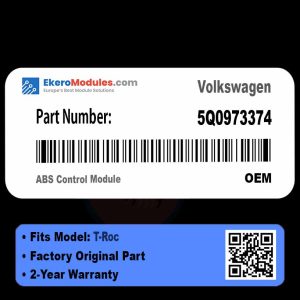 5Q0973374 ABS Control Module | Volkswagen T-Roc | Genuine OEM Part