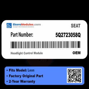 5Q2723058Q Headlight Control Module | SEAT Leon | Genuine OEM Part