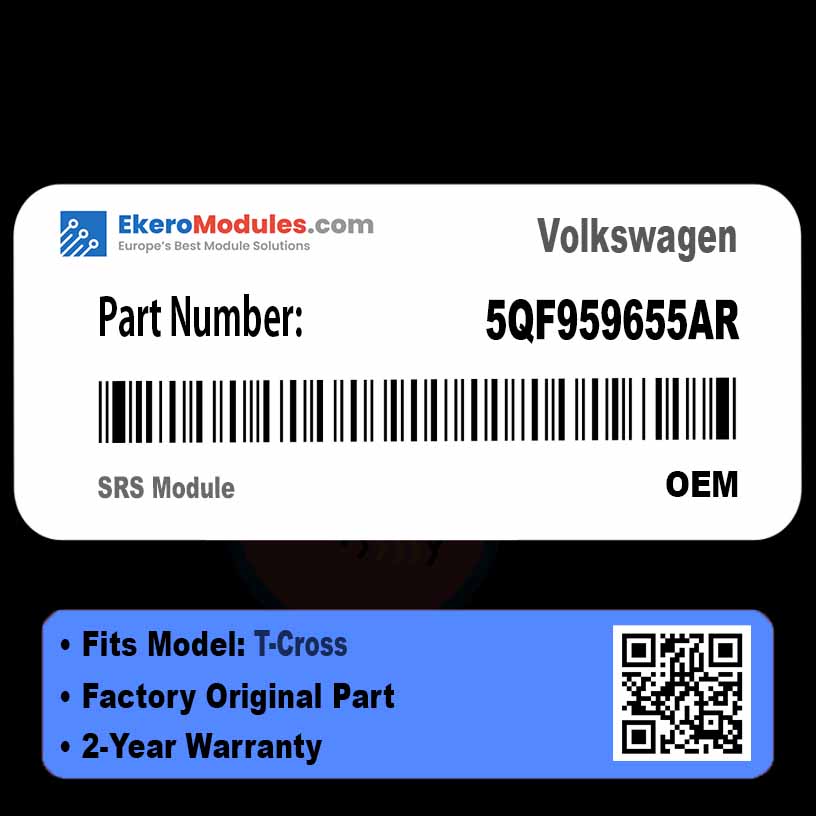 5QF959655AR SRS Module | Volkswagen T-Cross | Genuine OEM Part