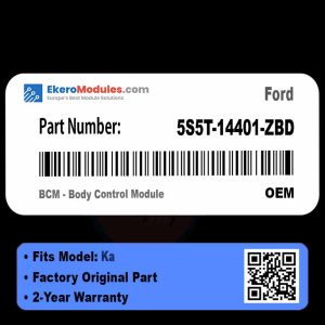 5S5T-14401-ZBD BCM - Body Control Module | Ford Ka | Genuine OEM Part