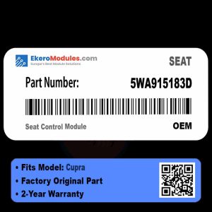 5WA915183D Seat Control Module | SEAT Cupra | Genuine OEM Part