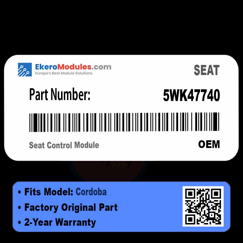 5WK47740 Seat Control Module | SEAT Cordoba | Genuine OEM Part