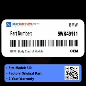 5WK49111 BCM - Body Control Module | BMW 530i | Genuine OEM Part