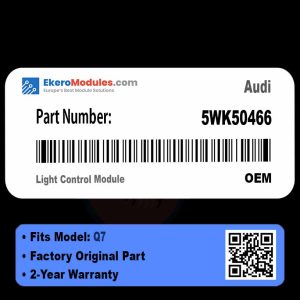 5WK50466 Light Control Module | Audi Q7 | Genuine OEM Part