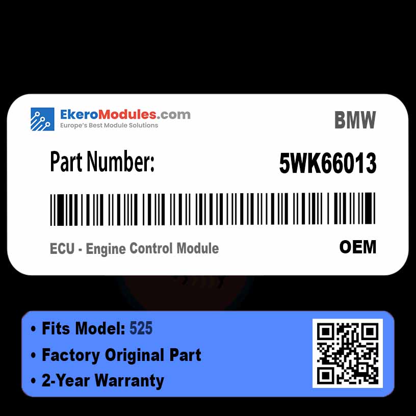 5WK66013 ECU - Engine Control Module | BMW 525 | Genuine OEM Part