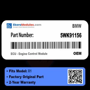 5WK91156 ECU - Engine Control Module | BMW X1 | Genuine OEM Part