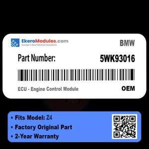 5WK93016 ECU - Engine Control Module | BMW Z4 | Genuine OEM Part