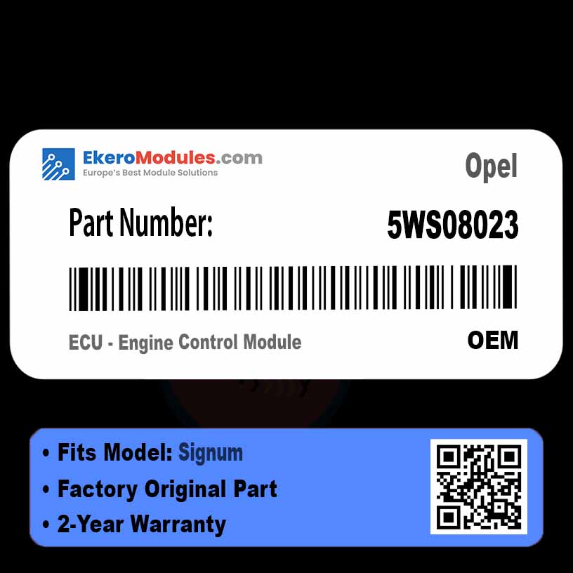 5WS08023 ECU - Engine Control Module | Opel Signum | Genuine OEM Part