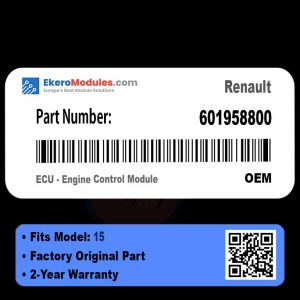 601958800 ECU - Engine Control Module | Renault 15 | Genuine OEM Part