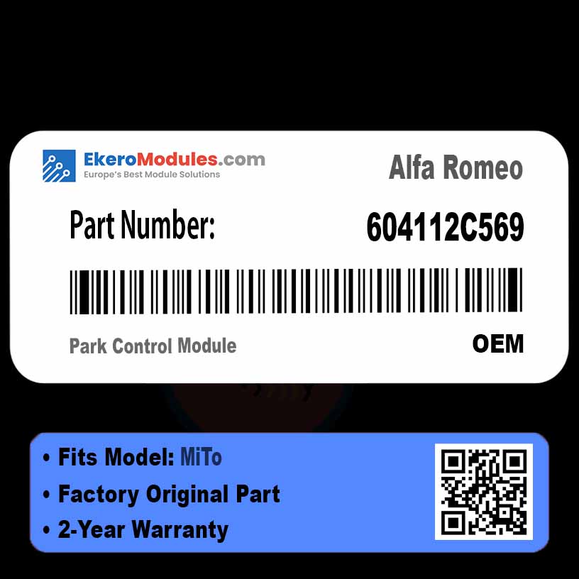 604112C569 Park Control Module | Alfa Romeo MiTo | Genuine OEM Part