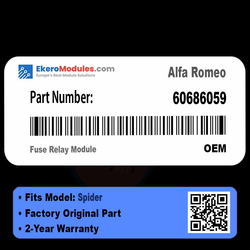 60686059 Fuse Relay Module | Alfa Romeo Spider | Genuine OEM Part