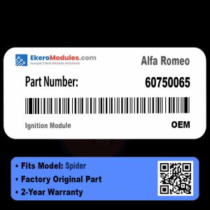60750065 Ignition Module | Alfa Romeo Spider | Genuine OEM Part